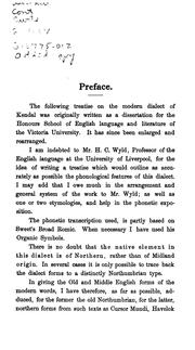 Cover of: A grammar of the dialect of Kendal (Westmoreland) by Tom Oakes Hirst