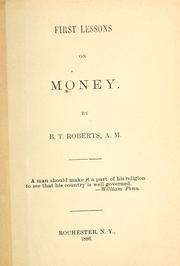 Cover of: First lessons on money.