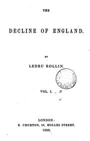 Cover of: The decline of England.