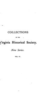 Cover of: Proceedings of the Virginia historical society at the annual meeting held December 21-22, 1891.