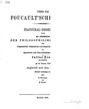 Ueber das Foucault'sche pendel .. by Julius Heinrich Georg Franz