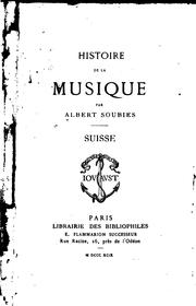 Cover of: Histoire de la musique by Albert Soubies