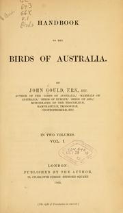 Cover of: Handbook to The birds of Australia. by John Mead Gould