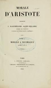 Cover of: Morale d'Aristote by traduite par J. Barthélemy Saint-Hilaire ...