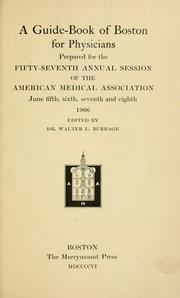 Cover of: A guide-book of Boston for physicians