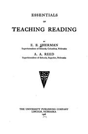 Essentials of teaching reading by E. B. Sherman