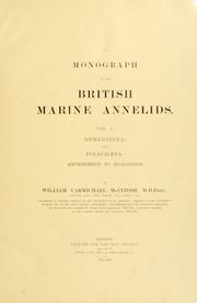 Cover of: A monograph of the British marine annelids.