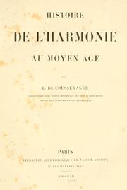 Cover of: Histoire de l'harmonie au moyen âge