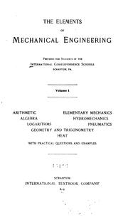 Cover of: The elements of mechanical engineering