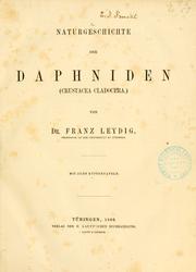 Cover of: Naturgeschichte der Daphniden by Franz Leydig