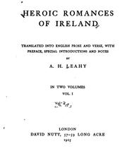 Cover of: Heroic romances of Ireland by Arthur Herbert Leahy