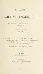Cover of: The elements of railroad engineering.