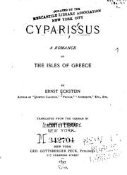 Cover of: Cyparissus: a romance of the isles of Greece