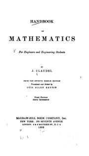 Cover of: Handbook of mathematics for engineers and engineering students