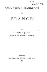 Cover of: Commercial handbook of France.