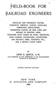 Cover of: Field-book for railroad engineers. by John Benjamin Henck