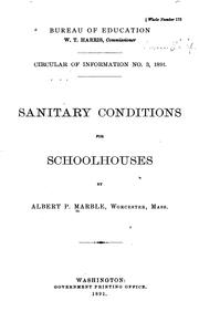 Cover of: Sanitary conditions for schoolhouses