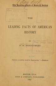 Cover of: The leading facts of American history by David Henry Montgomery