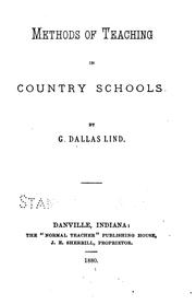 Cover of: Methods of teaching in country schools