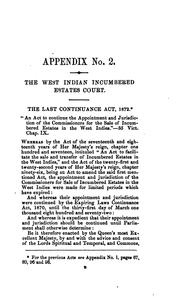 A treatise on the West Indian incumbered estates acts by Cust, Reginald John Sir