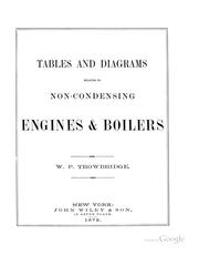 Cover of: Tables and diagrams relating to non-condensing engines & boilers.