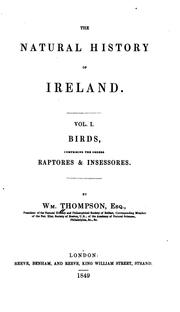 The natural history of Ireland by Thompson, William
