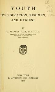 Cover of: Youth by G. Stanley Hall