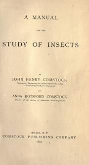 Cover of: A manual on the study of insects by John Henry Comstock
