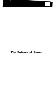 Cover of: The balance of power: a novel