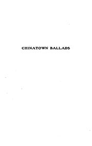 Cover of: Chinatown ballads.