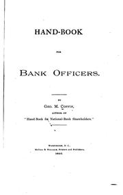 Cover of: Handbook for bank officers.