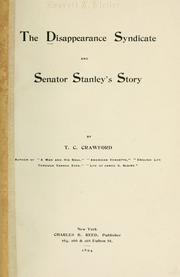 Cover of: The disappearance syndicate and Senator Stanley's story.