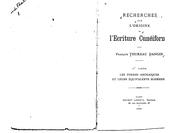 Cover of: Recherches sur l'origine de l'écriture cunéiforme by F. Thureau-Dangin
