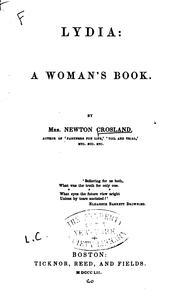 Cover of: Lydia: a woman's book.
