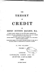 Cover of: The theory of credit by Henry Dunning Macleod