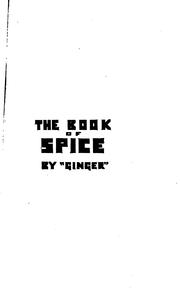 Cover of: The book of spice