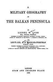 Cover of: A military geography of the Balkan Peninsula by Lionel W. Lyde