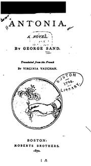 Cover of: Antonia by George Sand