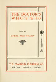 Cover of: The doctor's who's who