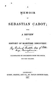 Cover of: A memoir of Sebastian Cabot by Richard Biddle