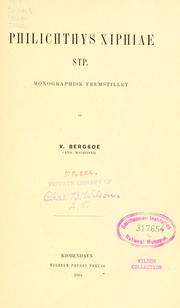 Cover of: Philichthys xiphiae Stp.: monographisk fremstillet ...