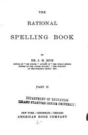 Cover of: The rational spelling book