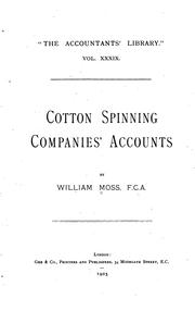 Cover of: Cotton spinning companies