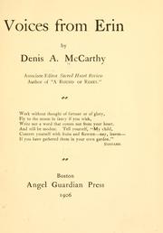 Voices from Erin by Denis Aloysius McCarthy