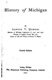 Cover of: History of Michigan