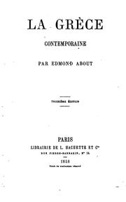 Cover of: La Grèce contemporaine by Edmond About