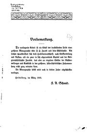 Cover of: Friedrich Heinrich Jacobis religionsphilosophie by Friedrich Alfred Schmid Noerr