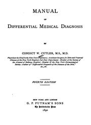 Cover of: Manual of differential medical diagnosis