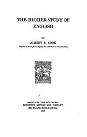 Cover of: The higher study of English by Albert Stanburrough Cook