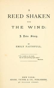 Cover of: A reed shaken with the wind: a love story.